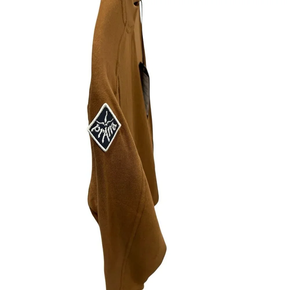 Prana NWT SnakeBite Gender Neutral Sweatshirt Tan Brown‎ Outdoor Hike XXS